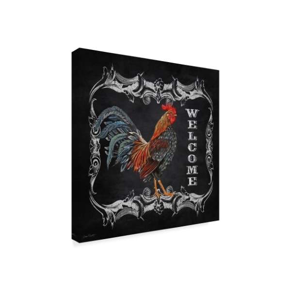 Jean Plout 'Welcome Rooster 4' Canvas Art,35x35